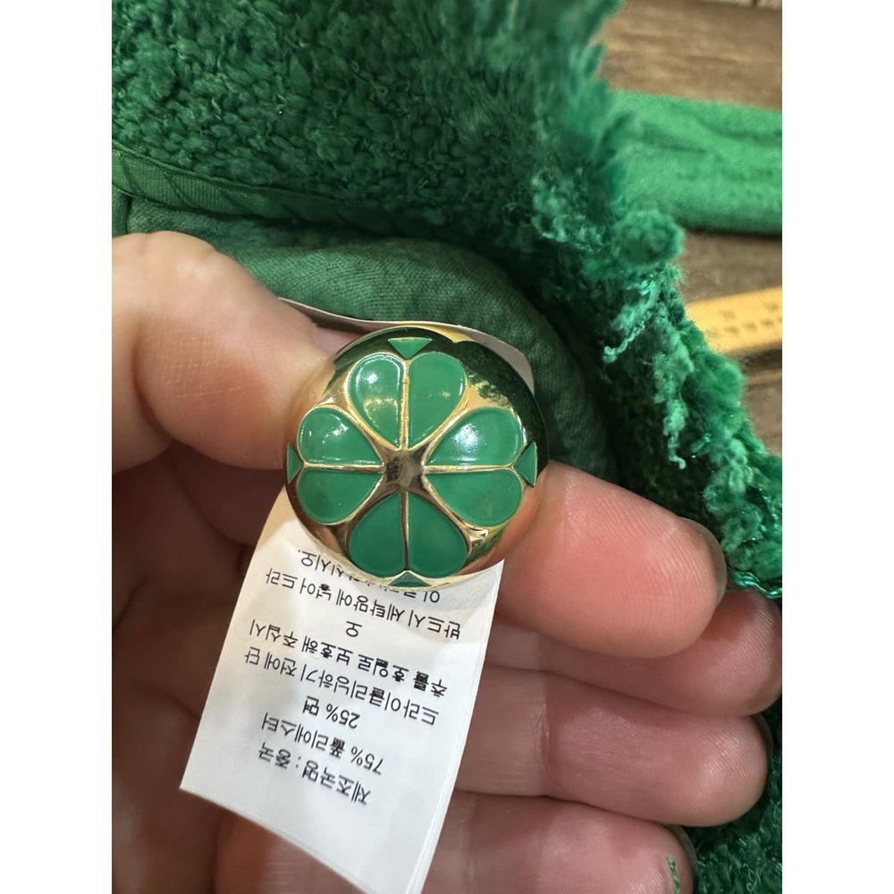 Kate Spade sequin tweed‎ Double Breasted blazer Kelly green Size 8 Shamrock - Picture 10 of 12